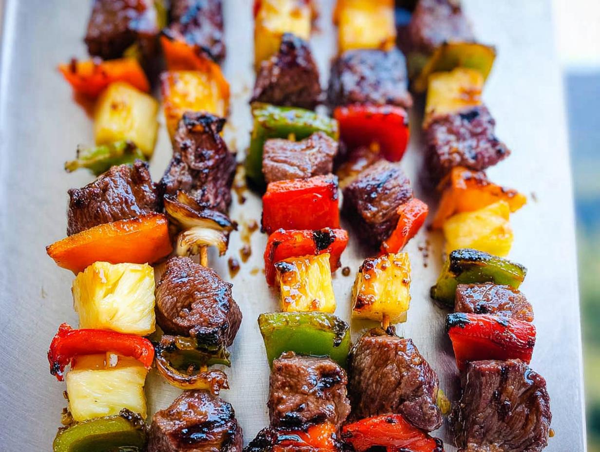 Delicious 30-Minute Grilled Pineapple Beef Kabobs