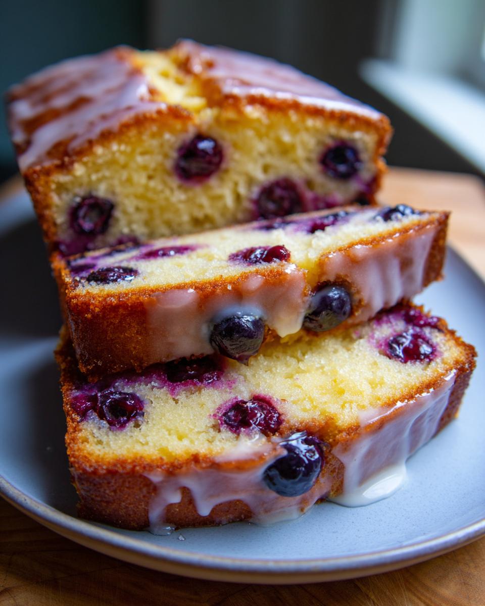 Perfect lemon blueberry pound cake: 12 servings