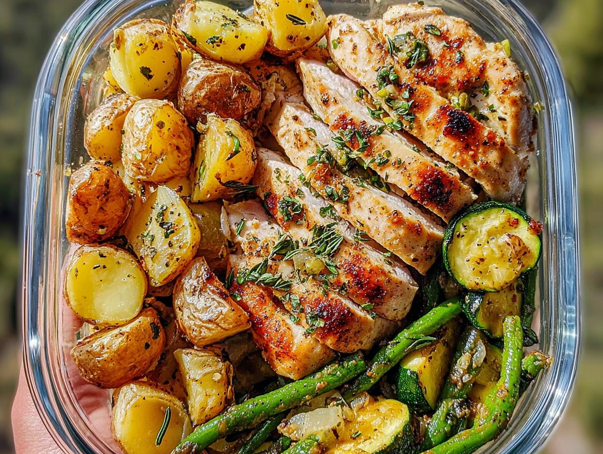 4 Lemon Garlic Chicken Meal Prep Bowls Power