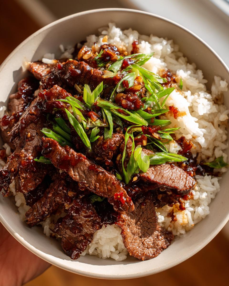 Stunning 30 Minute Mongolian Beef and Rice