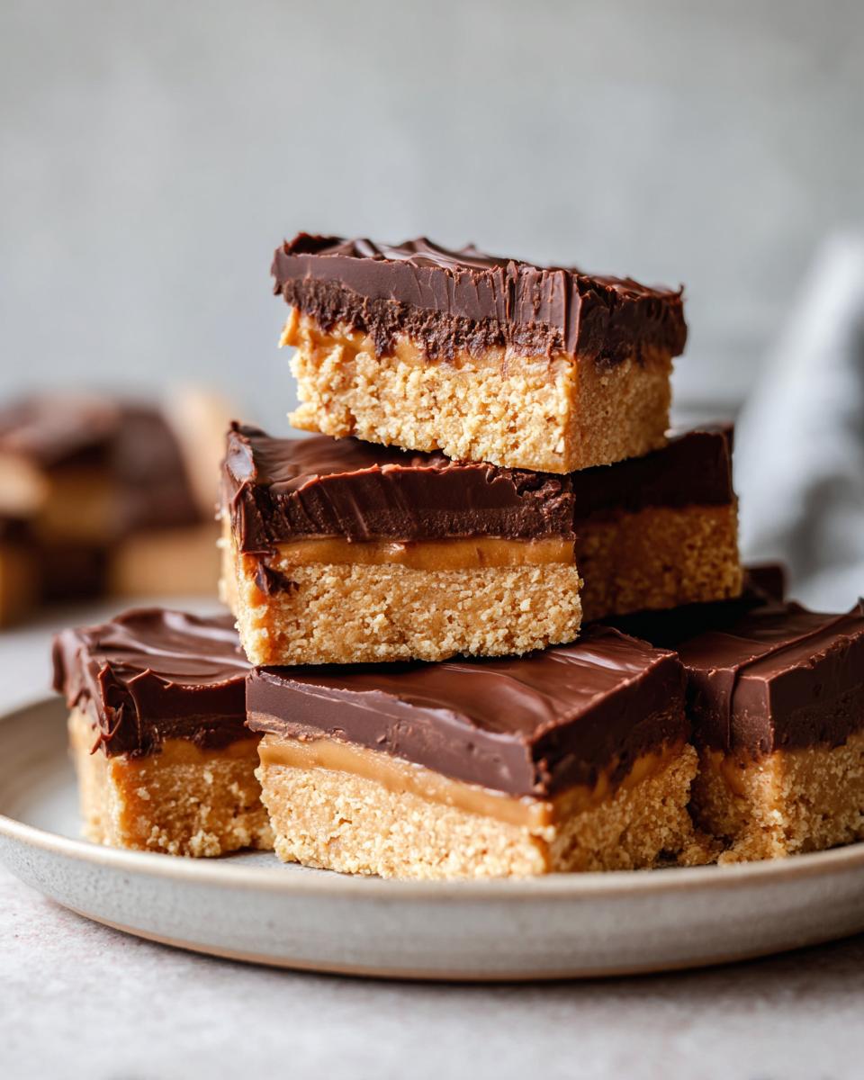 5-Minute no bake chocolate peanut butter bars Joy