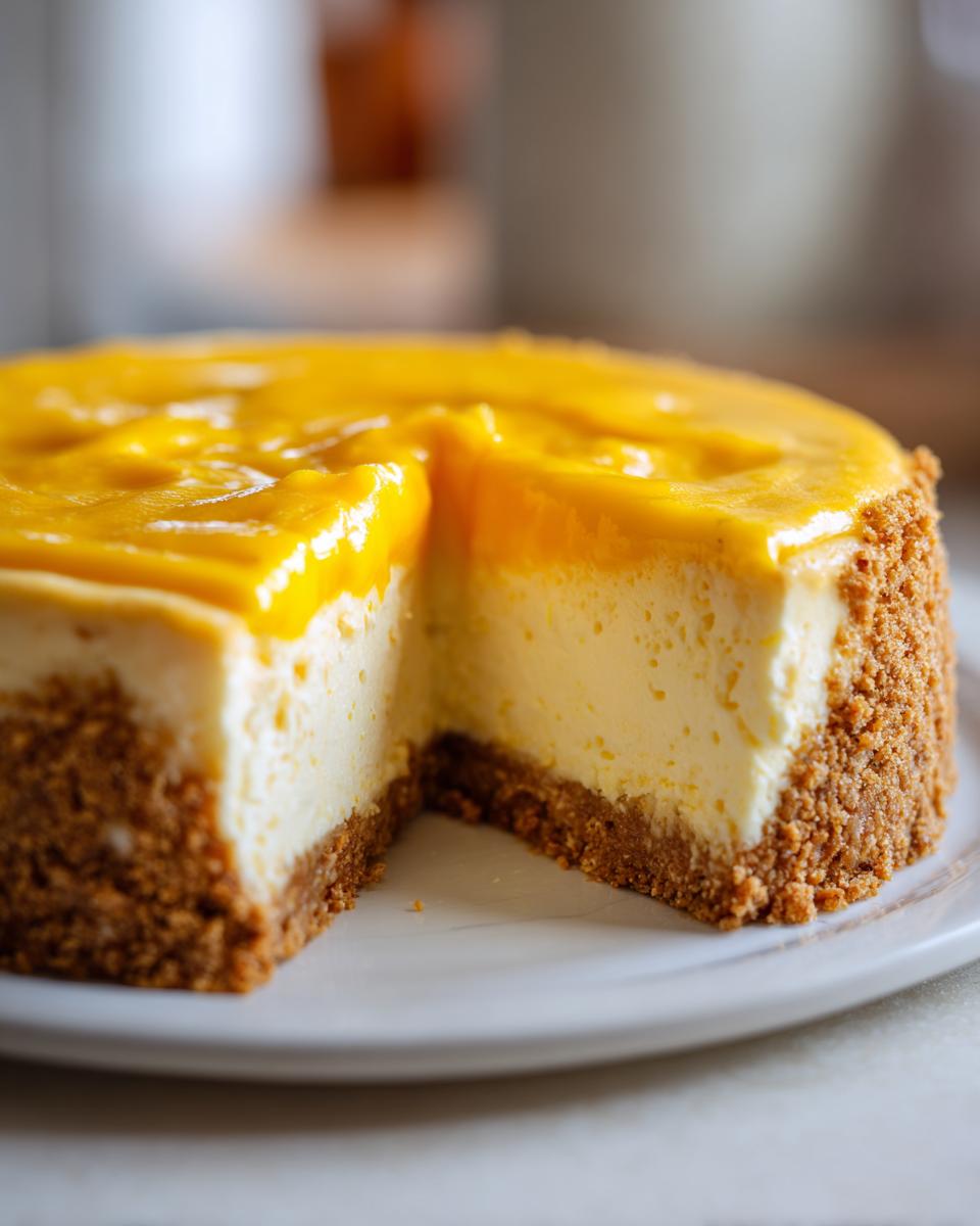 Sunshine no bake mango cheesecake: 1 dream dessert