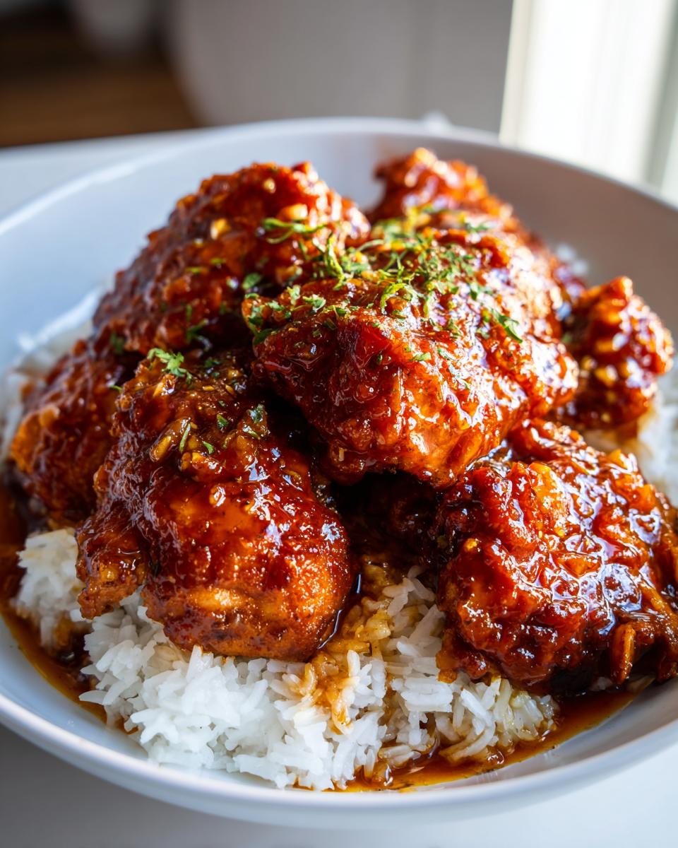 5-Hour Slow Cooker Honey Garlic Chicken Joy