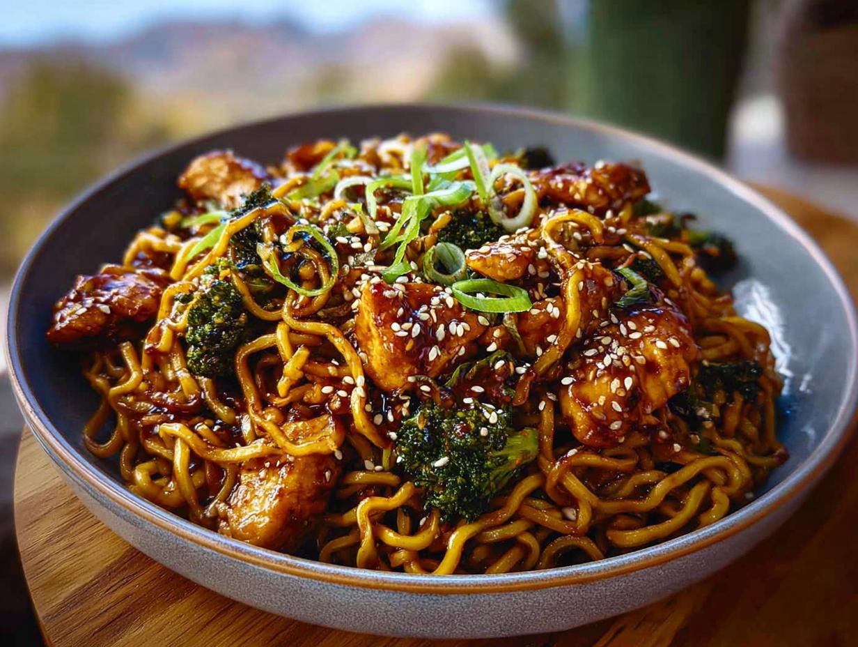 30 Minute Sticky Garlic Chicken Noodles Magic
