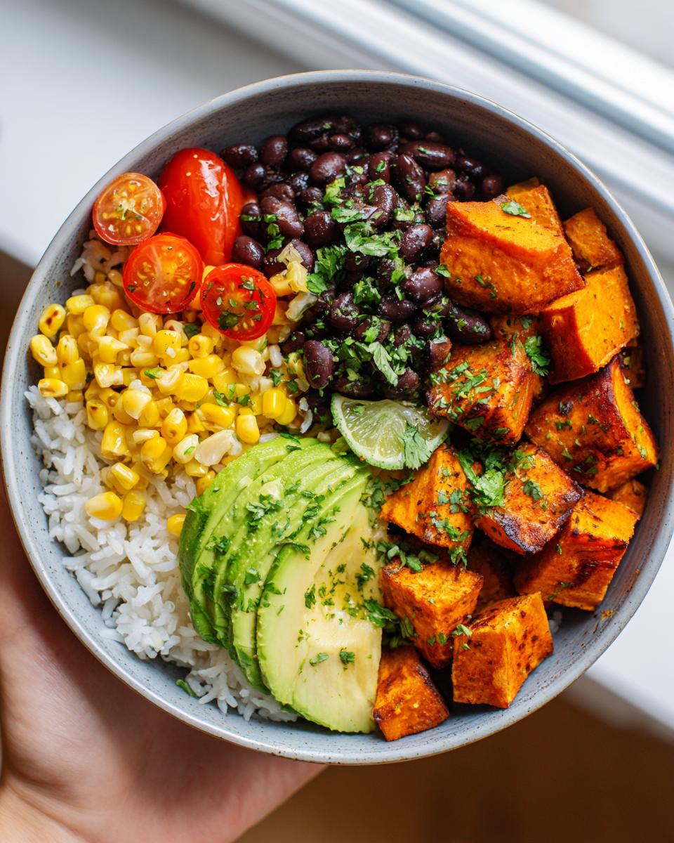 45 Minute Sweet Potato Black Bean Bowl Success