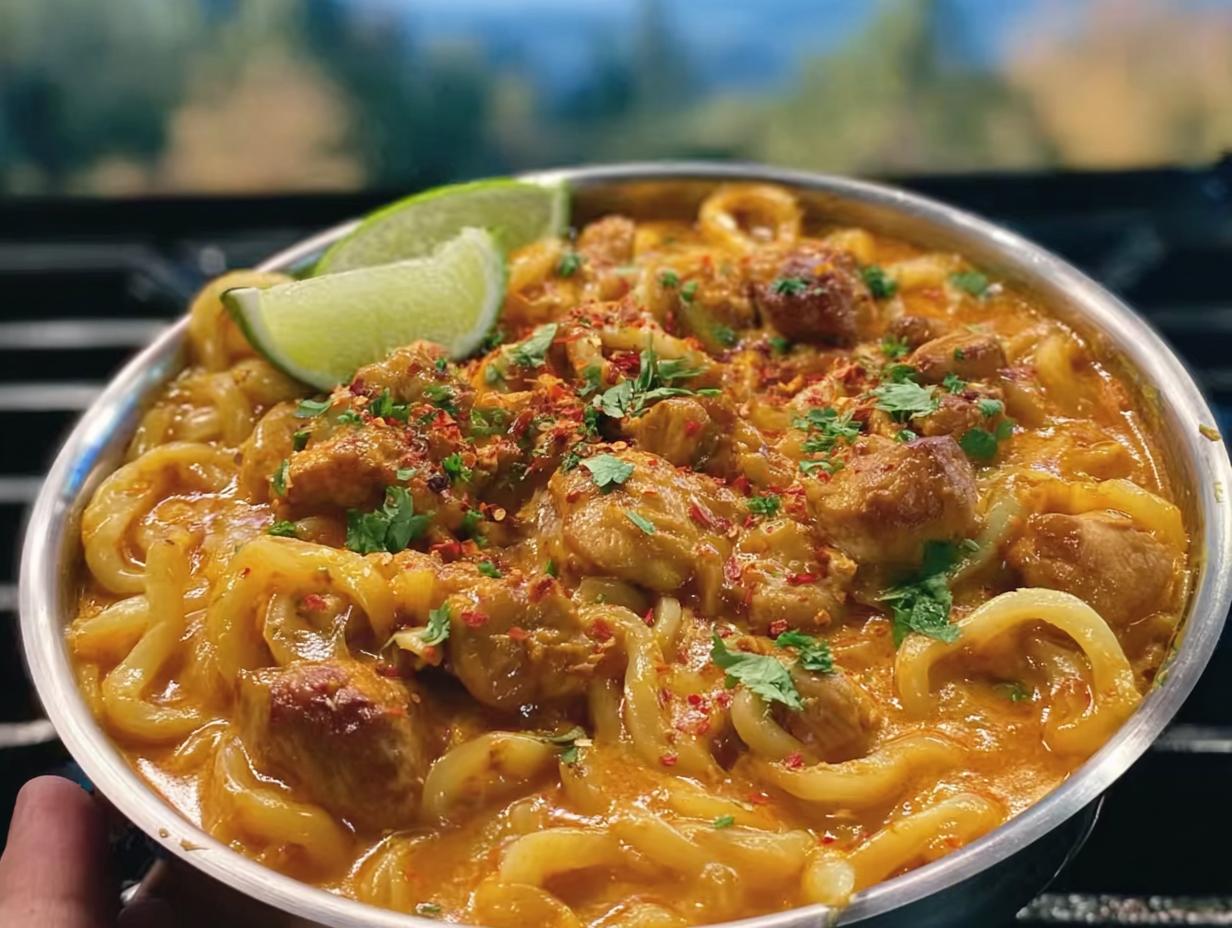 20-Minute Thai Coconut Red Curry Chicken Udon Joy