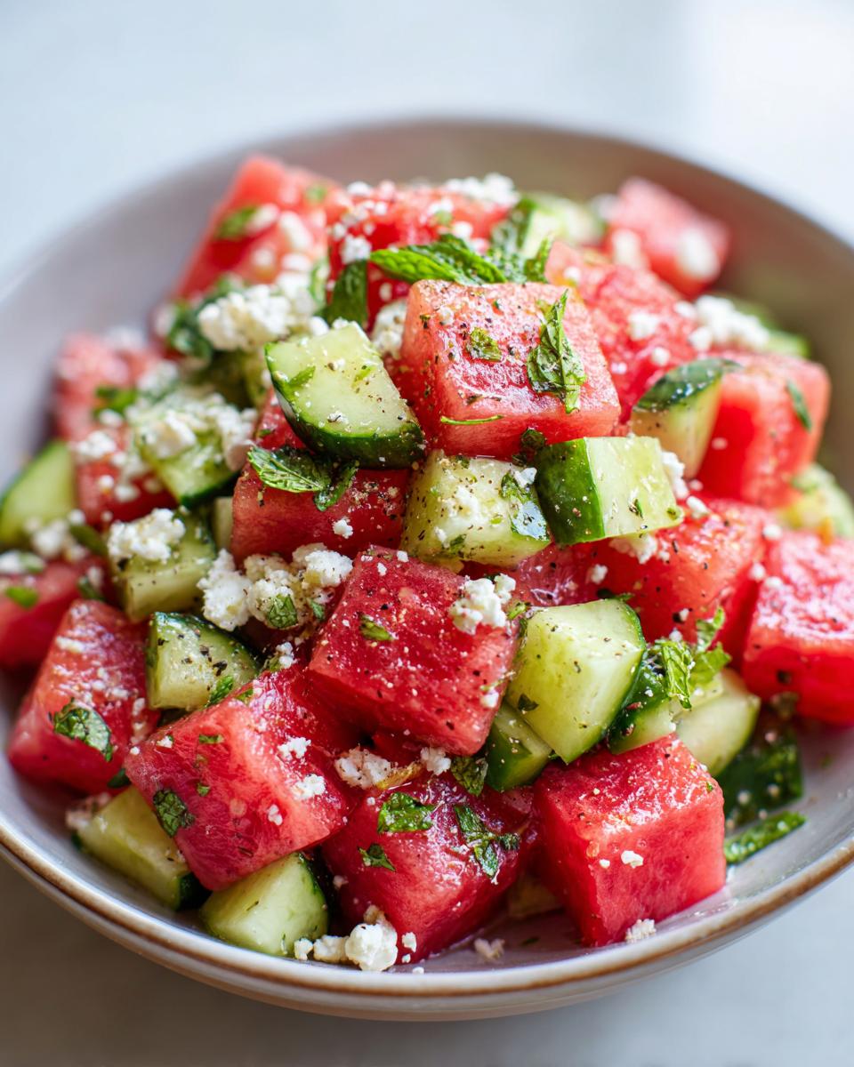 Perfect Watermelon Feta Mint Salad: 15-Minute Bliss