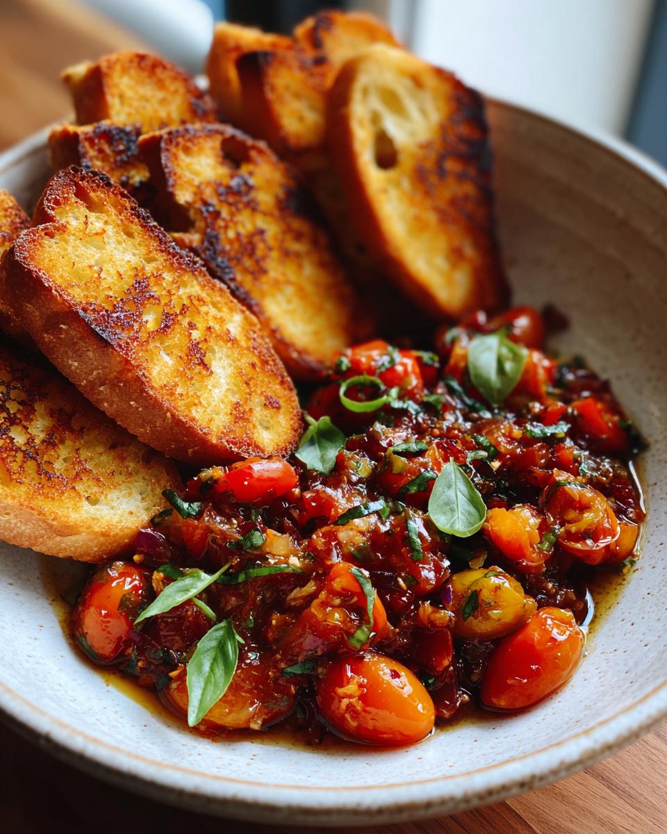 Bruschetta Dip with Garlic Crostini: 30 Min Masterpiece