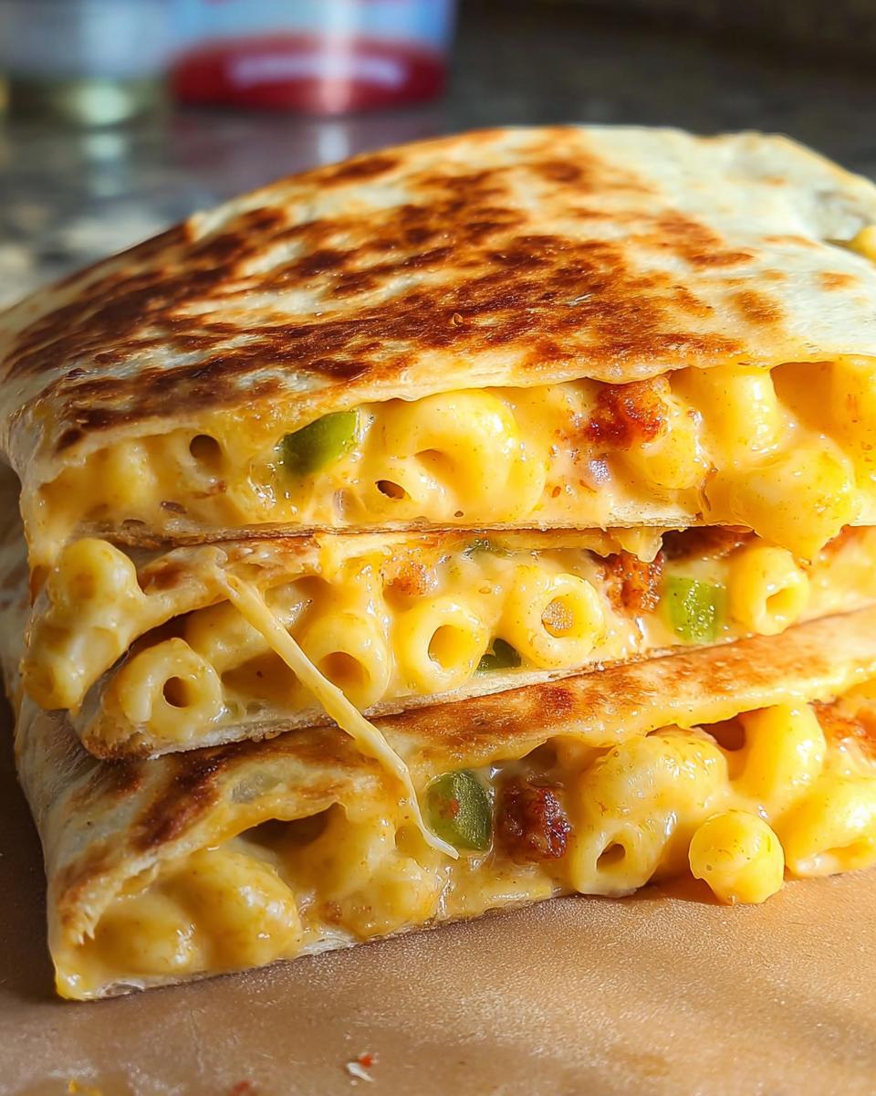 Guaranteed Cheesy Mac and Cheese Quesadilla Bliss