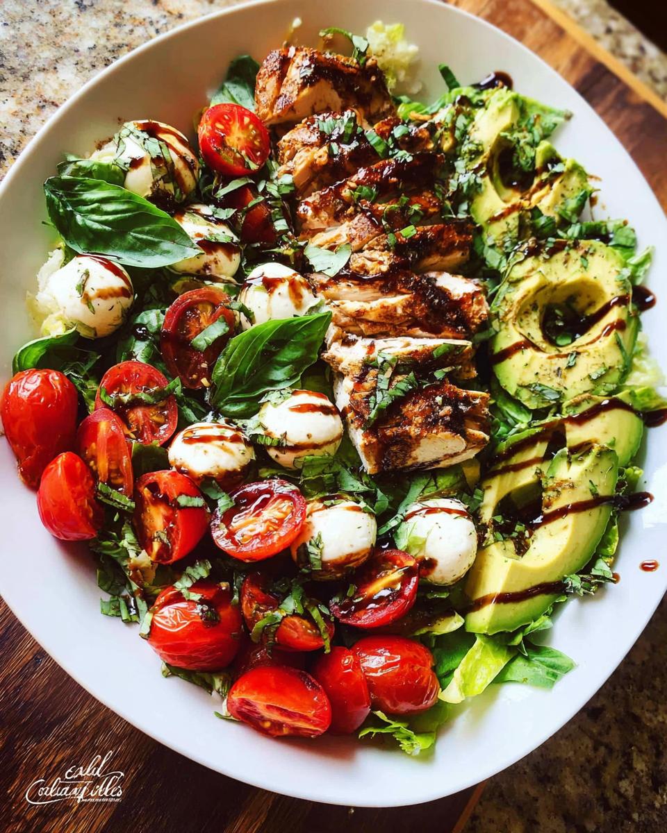 Speedy Chicken Avocado Caprese Salad Perfection