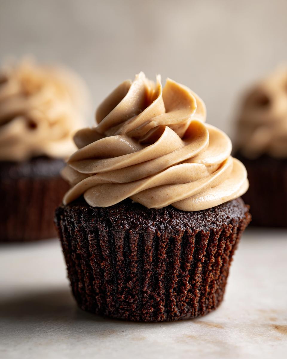 Decadent Chocolate Cupcakes with Peanut Butter Buttercream