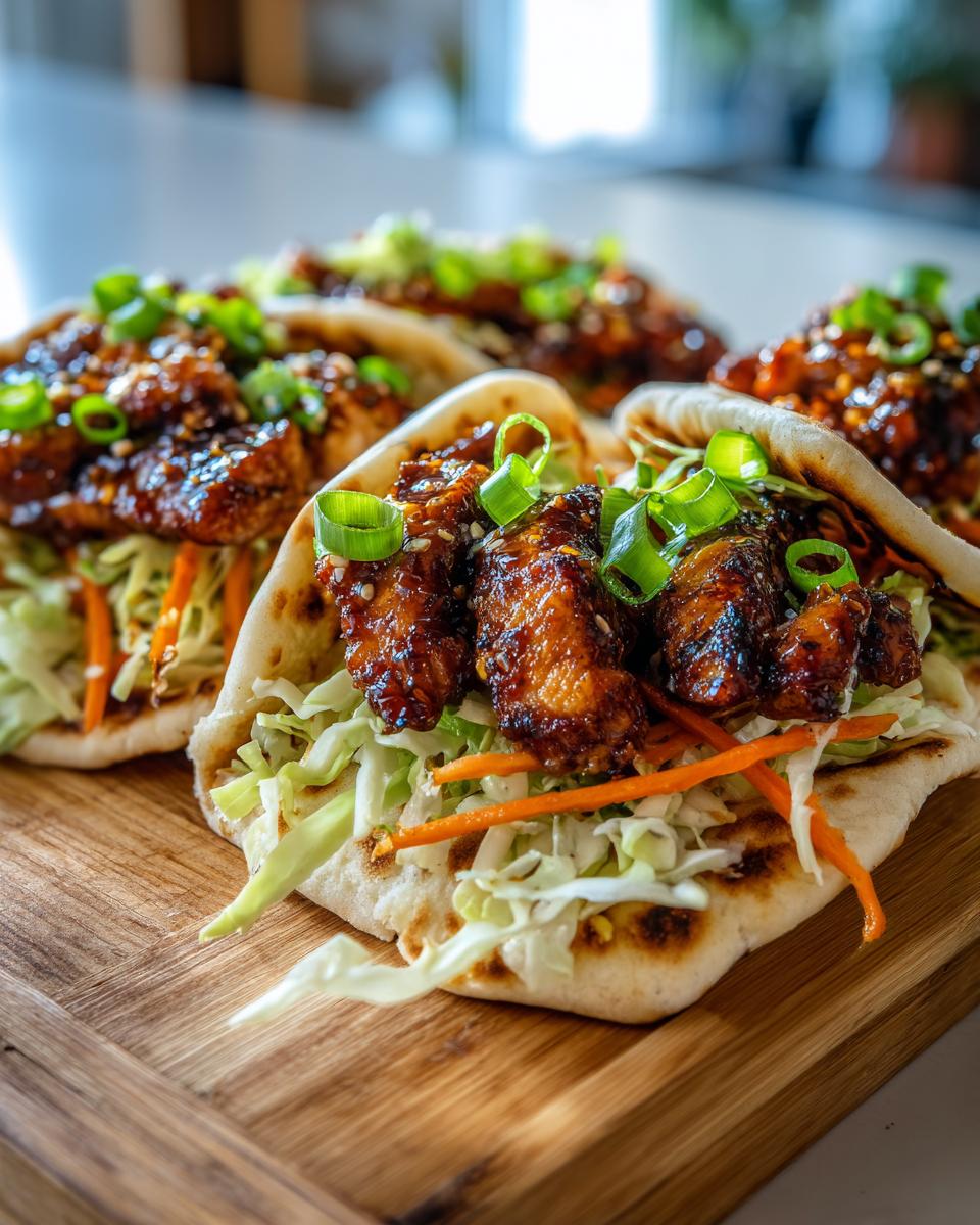 Sweet Honey Garlic Naan Chicken Tacos Win