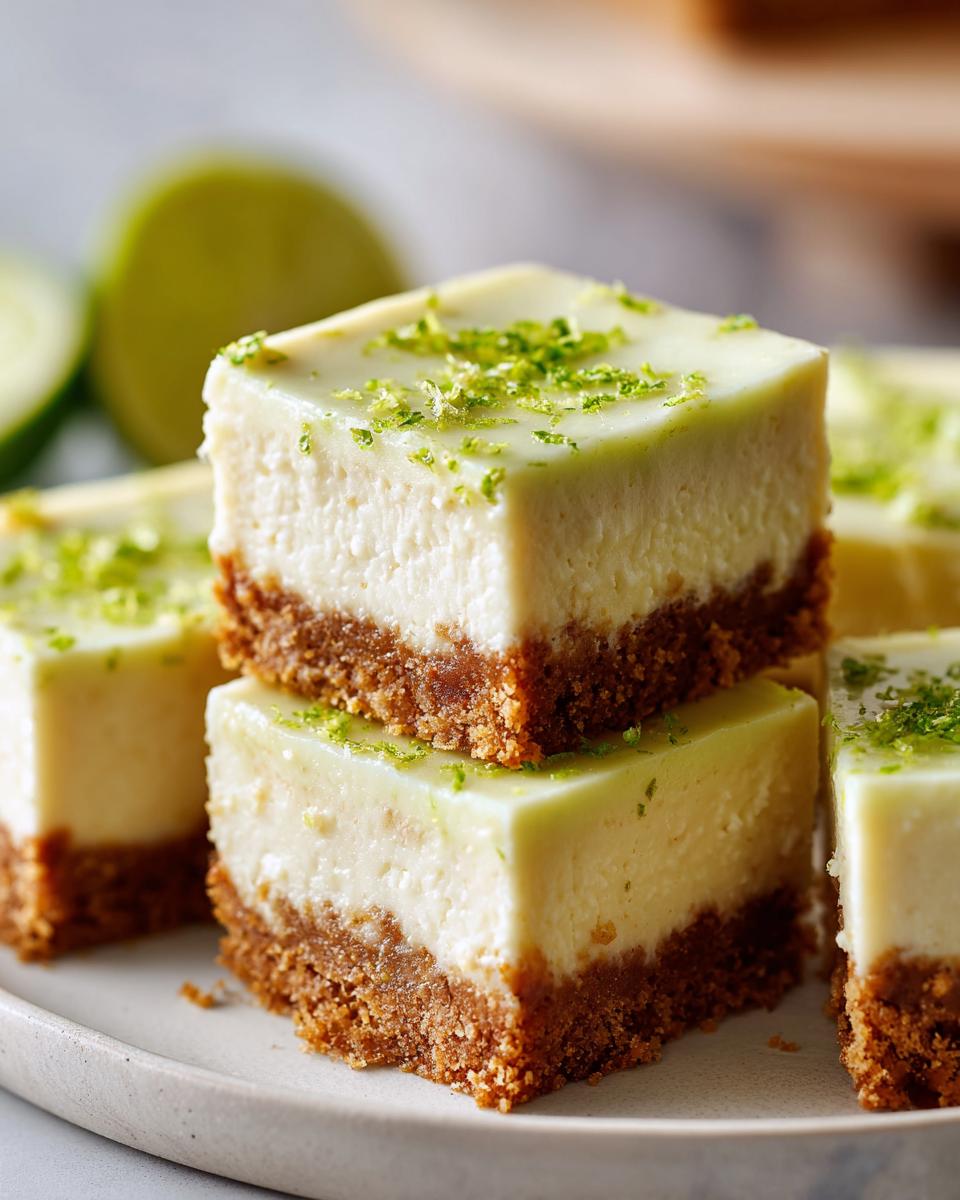 Dreamy Key Lime Cheesecake Bars Easy Dessert Recipe