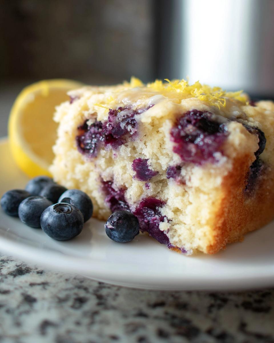 Quick Lemon Blueberry Breakfast Cake Recipe