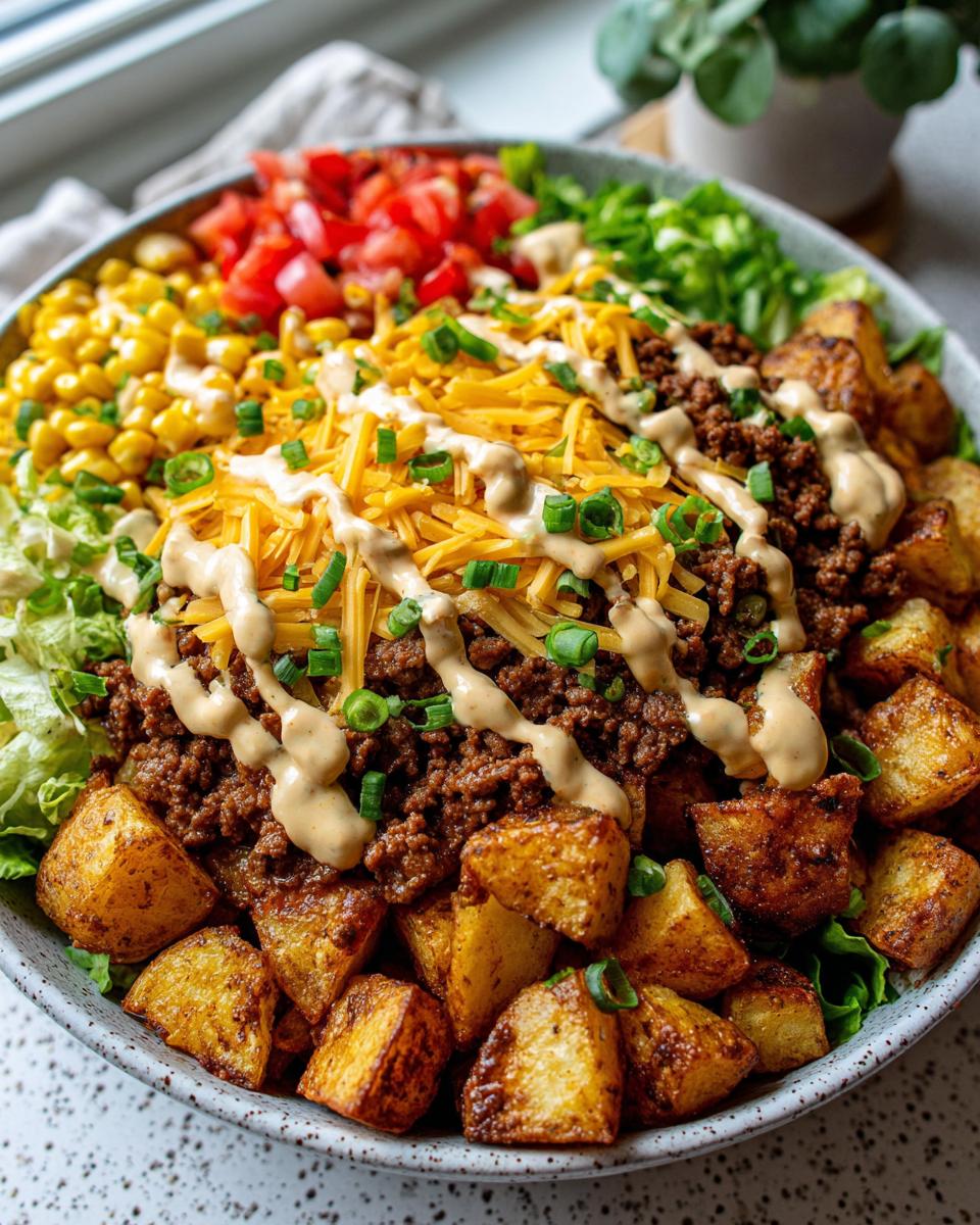 Loaded Potato Taco Bowl Crispy Style: Delicious!