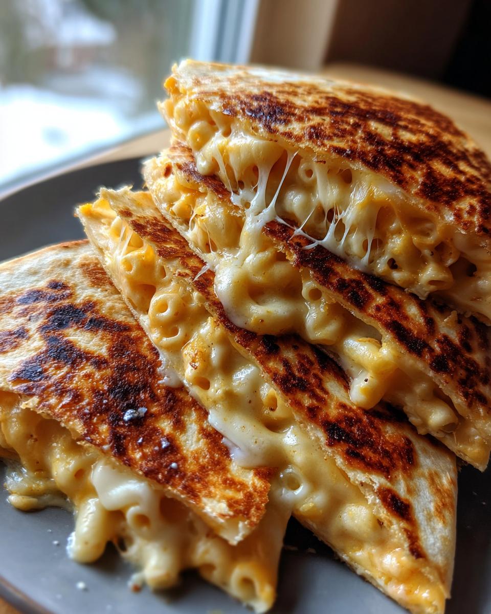 Crispy Mac and Cheese Baked Quesadilla Comfort