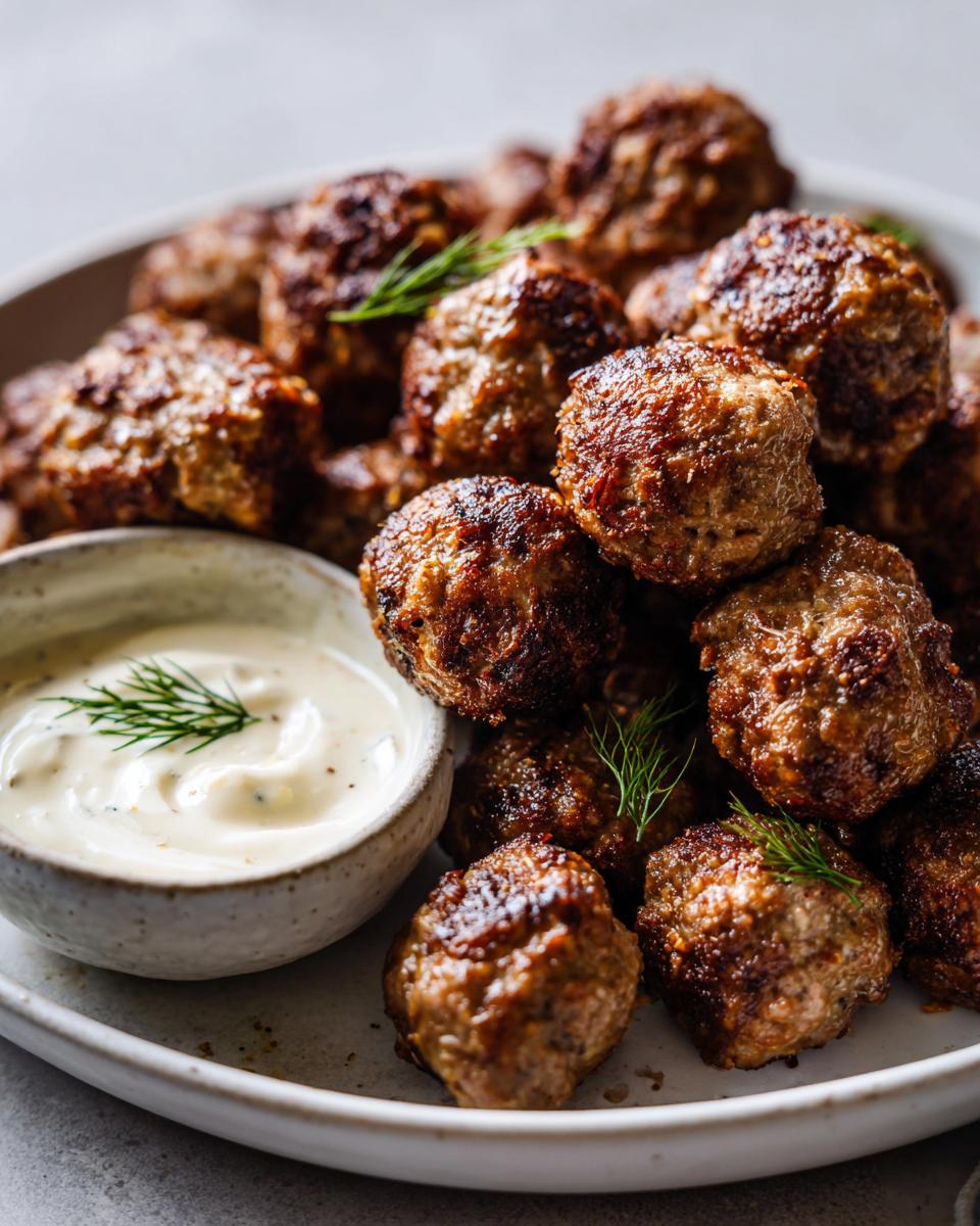Irresistible Mini Greek Meatball Bites