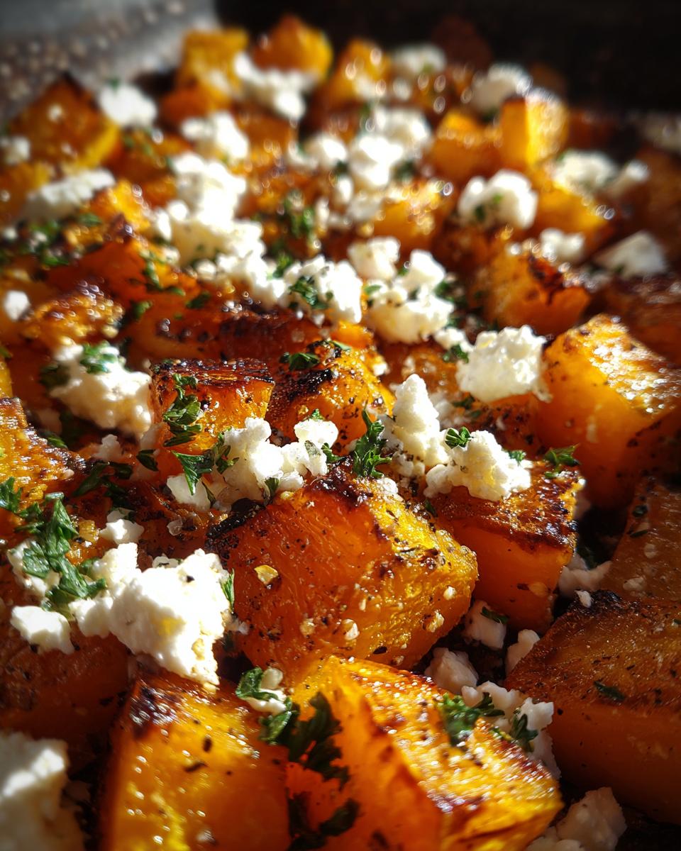 Simple Roasted Butternut Squash with Feta