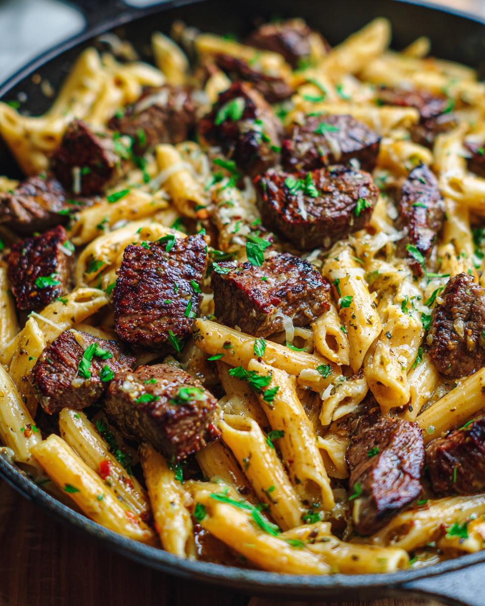 Steak Bites Pasta: 35-Minute Skillet Dinner