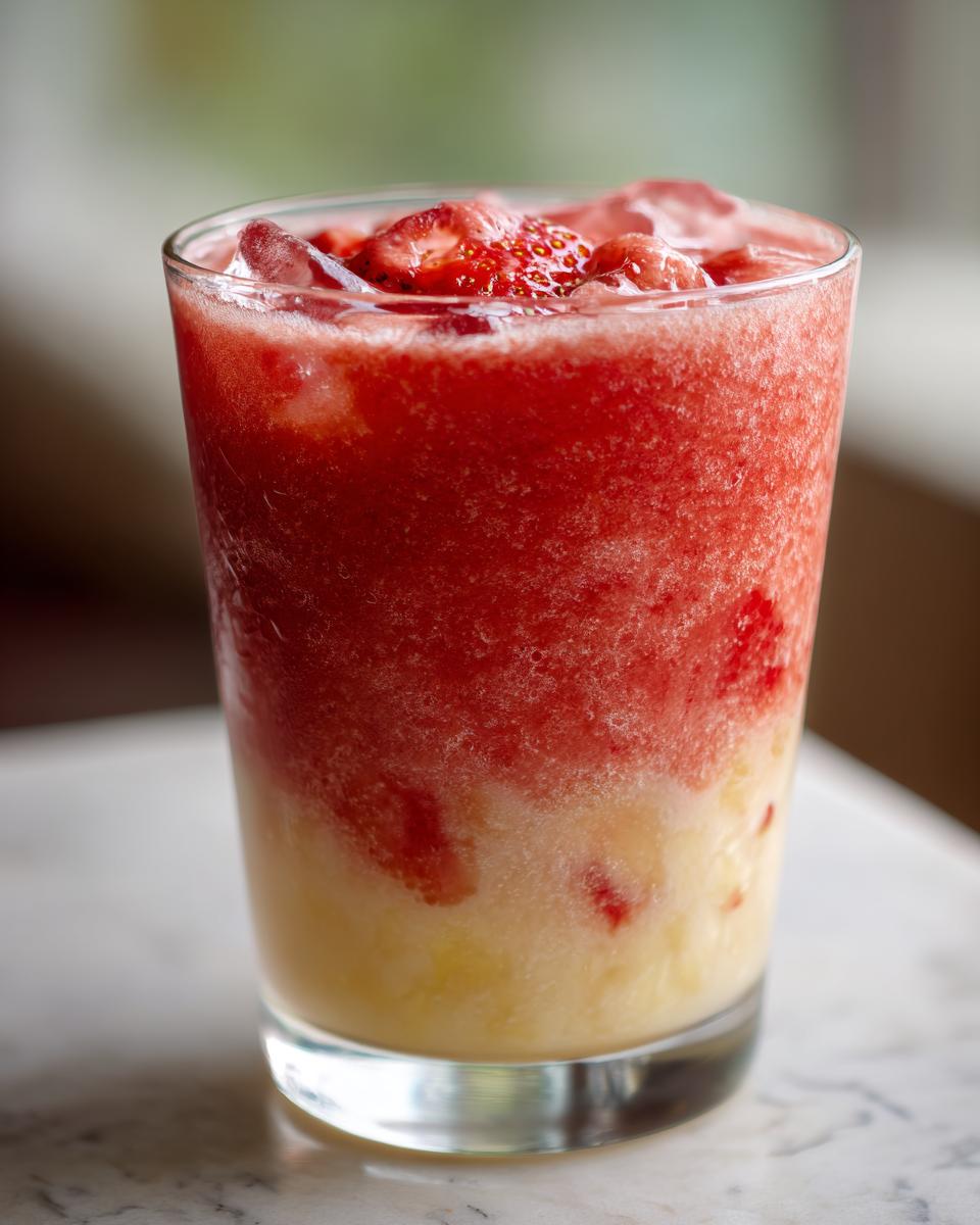 Luscious Strawberry Colada Smoothie: 5 Min Escape