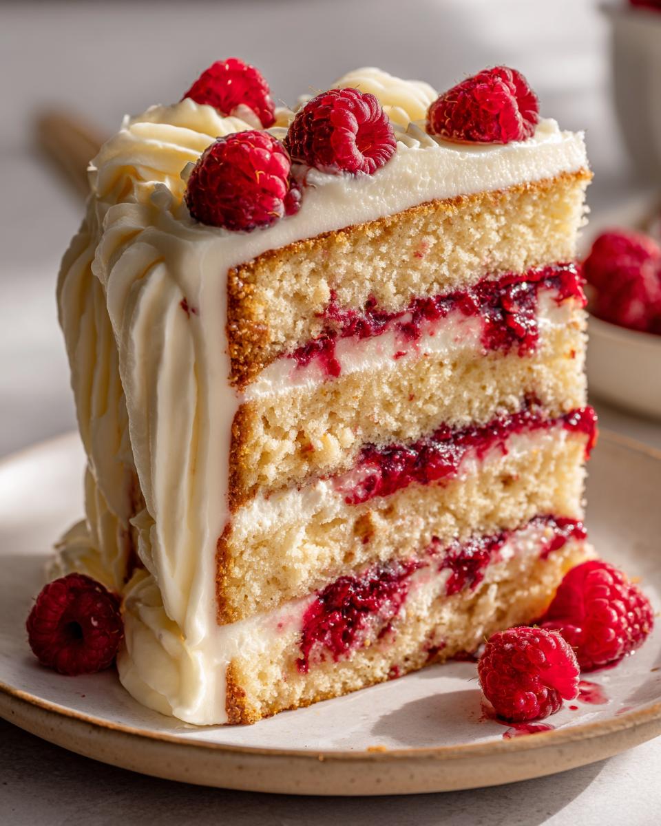 Glorious White Chocolate Raspberry Cake 4 U