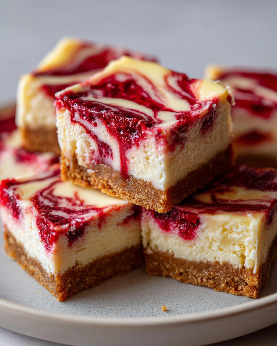 White Chocolate Raspberry Cheesecake Bars: 1 Dreamy Dessert